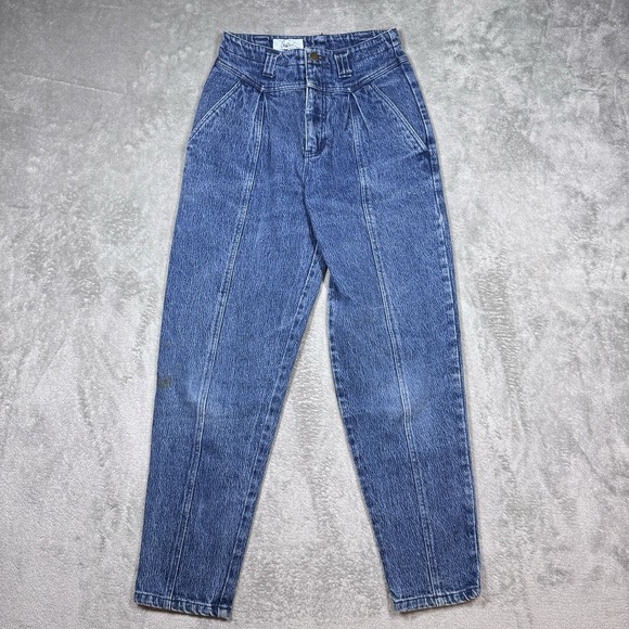 Christina Denim - Christina Vintage Mom Jeans Womens 8 High Rise Pleated Tapered No Back Pockets